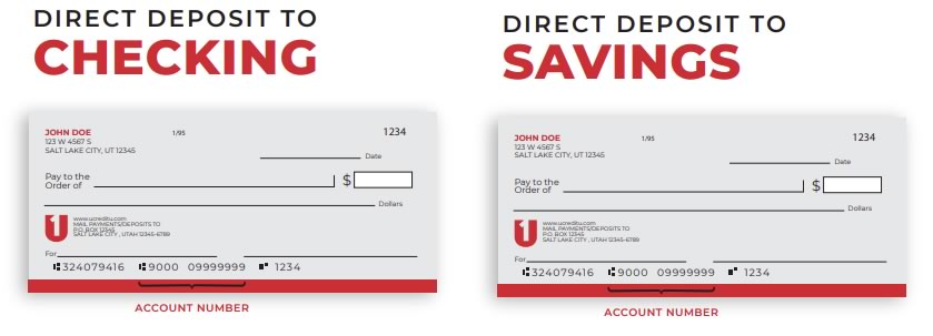 direct deposit to checking and savings check
